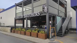 Exterior view of Shelby Brothers coffee shop at Beylikdüzü Shopping Center.